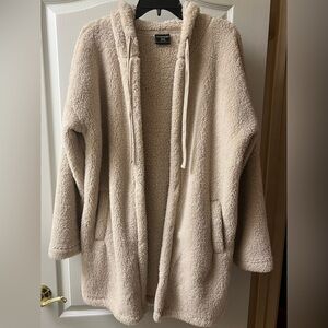32 Degrees - Cream Sherpa Open Front Jacket